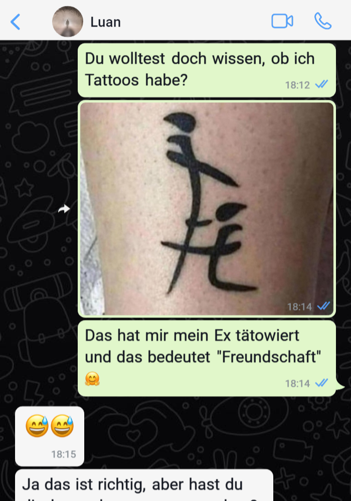 Das Tattoo bedeutet wohl nichts Gutes Facts & News