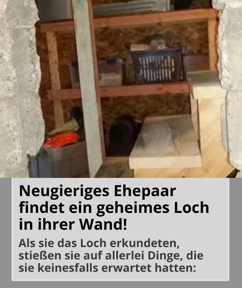 Ehepaar findet ein geheimes Fach mit erstaunlichem Inhalt in ihrer Wand