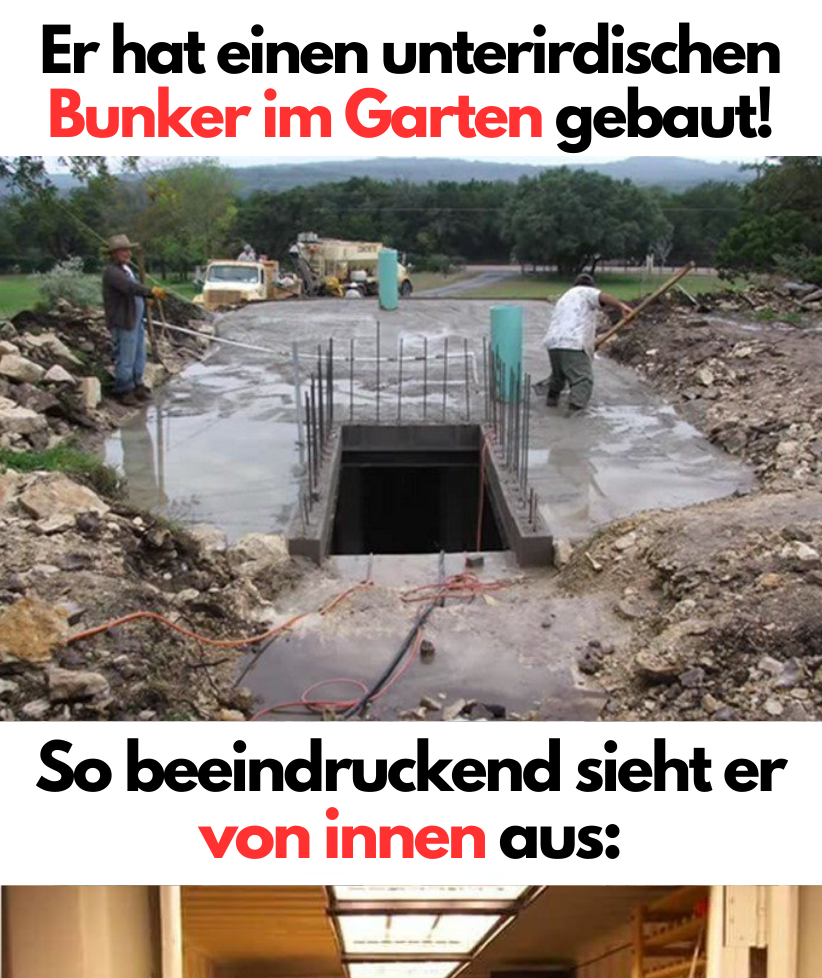 Er hat einen unterirdischen Bunker in seinem Garten gebaut! Facts & News